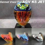 suezwyu K5 Half Helmets Visor Lens Motorcycle 3/4 Open Face Helmet Lens Fit for Casco AGV K5 JET Capacete De Moto Accessories Windshield