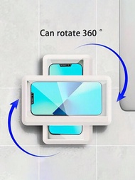 360°旋轉防水淋浴手機支架,淋浴手機殼,防霧高感度保護盒浴室牆鏡浴缸廚房安裝盒,防水浴室觸屏手機盒,不需鑽孔掛壁式觸屏手機支架浴室淋浴防霧手機收納盒保護盒,適用於4英寸-7英寸手機,兼容設備：蘋果iphone15,iphone15 Plus,iphone15 Pro Max,iphone 14,14pro,14max,14pro Max,13 Mini,iphone 13,iphone 13 Pro,iphone 13 Pro Max,iphone 12 Mini,12,12 Pro,12 Pro Max,iphone 11,11 Pro,11 Pro Max,xs,xs Max,xr,x,三星galaxy S23 S22 S21 +,s21 Ultra,s20,s10+,s10,s9,s8,a71,a52,a51,a32,a22,a12,a10e,a02s,10e,note 10,9,stylo 6,5,k51,velvet 5g,v60,one 5g Ace,edge,plus,moto G Play,pixel 3,3a,4,4a,4 Xl 5,5a,6,6pro,華為p20,p30,p40,mate 10,20,小米,諾基亞,lumia等智能手機