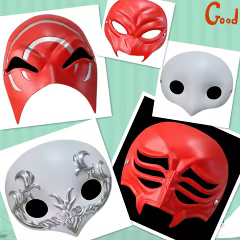 Halloween Mask Cosplay Game Final Fantasy XIV FF14 Venat Emet Selch Mask Series Ff14 Half Face Mask 