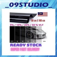 Tinted UV Black window car tinted home tinted 1 roll 50 cm X 100 cm block UV proof tinted kereta tin