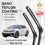 Volkswagen ID.5 Pro/GTX (E39) 2022 Premium Quality Japan Tech Car Wiper 1set 18"+28" Type 04 Clip Fr