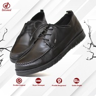 DOLCIMOD - Sepatu Kulit Pria Casual Kerja Kantor Temali Coklat Casual Dinas Terbaru Laki Laki Dewasa