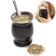 X.B.K Yerba Mate Gourd Set Double-Wall Stainless Steel Mate Tea Cup and illa Set SG