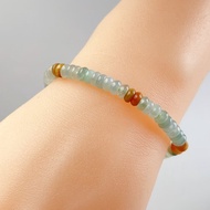 冰種多彩翡翠算盤珠手珠手鍊 | 天然緬甸玉A貨翡翠 | 送禮