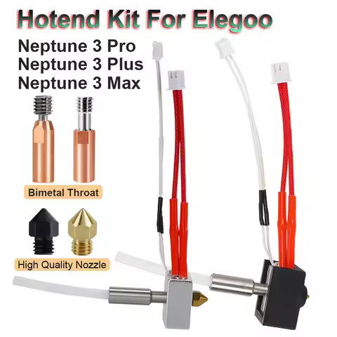 24V 40W Hotend Kit For Elegoo Neptune 3 Pro/Plus/Max Bimetal Heatbreak 3D Printer Part Print Head Fo