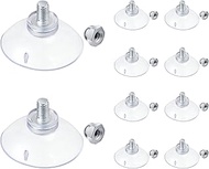 Quzzil 10 Pcs Suction Cups 4.4 cm/ 1.73 Inch Diameter Suction Cup Screw 0.39 Inch in Length PVC Lice