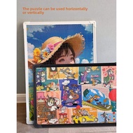 Large Size 70x50cm 1000 Piece Puzzle Picture Frame Black And White Wall Hanging Simple Modern Rectan