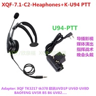 Serasi dengan walkie-talkie XQF Quansheng Baofeng UV5R UV82, set kepala satu sisi untuk produksi fil