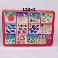JHEE 2 IN 1 Whiteboard Drawing Board & Jigsaw Puzzle/ Learning Alphabet And Number With Handle (Big)