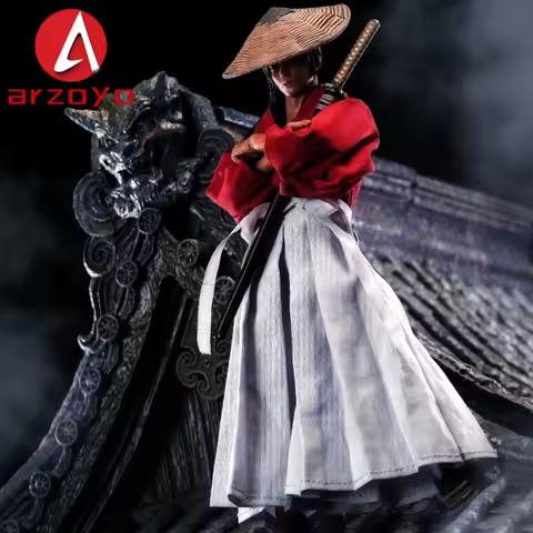 1/12 Scale Male Japanese Samurai Clothing Cosplay Kimono Costume Model Fit 6'' VB002 VB003 Soldier A