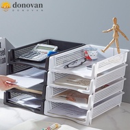 DONOVAN Stackable File Rack, Desktop Organizer File Organizer A4 File Storage Tray, Fashion Laminate