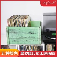 Box Box Black Storage Storage Glue Storage Box YQIW Glue Box Record Storage Black Old Record Wooden 