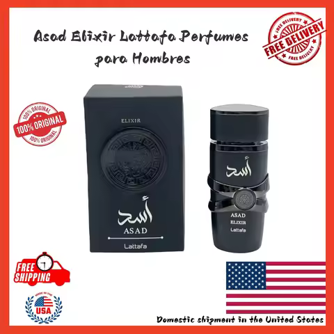 Asad Elixir Eau De Parfum Spray 100ml (3.4 oz) by Lattafa- FREE SHIPPING Luxury perfume a birthday o