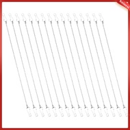 24 Pcs Plant Hangers Chains Billboards Hanging with Hook 52.00X0.80X0.20CM Silver Stainless Steel  h