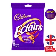 Cadbury Dairy Eclairs Chewy Caramel Sweets with Milk Chocolate Lava 130G Bags~ From UK