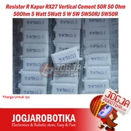 R Lime Resistor RX27 Vertical Cement 50R 50 Ohm 50Ohm 5 Watt 5Watt 5 W 5W 5W50RJ 5W50R