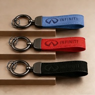 Suede Car Keychain Holder Key Rings Pendant for Infiniti G20 G35 G37 FX35 Q30 Q50 Q60 Q70 QX50 QX60 