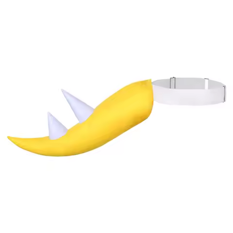 Bowser Cosplay Yellow Tail Props Movie Bros Costume Accessories for Unisex Adult Men Women Junior Ou