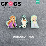 Jibbitz cross charms หัวเข็มขัดรองเท้า อุปกรณ์เสริมรองเท้า ลายการ์ตูน Frozen น่ารัก ตกแต่งหัวเข็มขัด