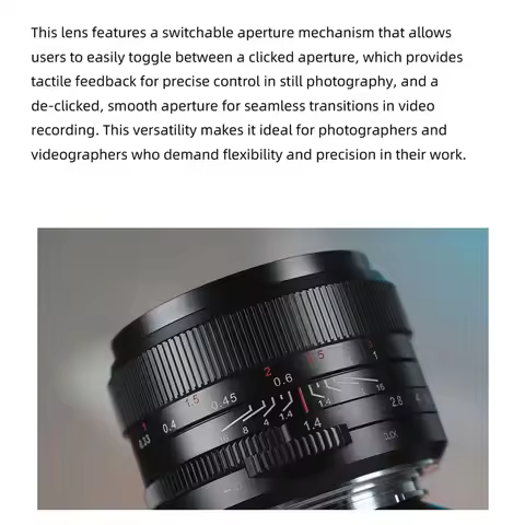 7Artisans Full Frame MF 35mm F1.4 III Humanities Pries Lens for Sony A6000 Canon R100 Nikon ZFC Leic