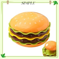 SIMPLESHOP Stackable Hamburger Plate Set, Plastic 5/7 Layers Mini Dinner Plate, Funny Multi-function
