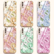 YBD Phone Case for Samsung Galaxy A50 A50S A30S A70 A70S Painted Oil Painting Style Flowers Flat Electroplated Soft Shell