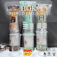 HOK 18oz 22oz 26oz Slim Oval Plastic Cup BIG Plastic Cup/ Plastic Cup/