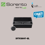 Sorento Kitchen Sink SRTKS8047-BL + Sorento Tap SRTKT71SS-BL