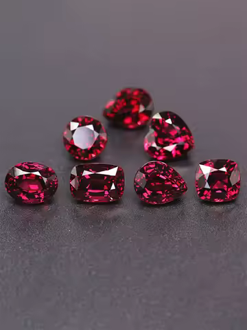 1PCS Wisdom and Guardian Stone 3A Mozambique Ruby Corundum Spinel Various Shapes Mosaic Jewelry Diy 