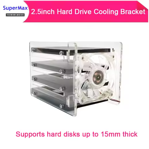 2.5inch hard drive cooling bracket transparent multi-disc stacking mobile hard disk external DIY15mm
