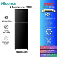 Hisense Refrigerator (206L/240L/320L/420L) Durable Inverter Fresh Zone 2-Door Fridge RT220N4ABN/RT28