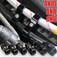 Double Hole Car Fuel Oil Hose Brake Clamp Durable Aluminum Alloy AN6 AN8 AN10 Fuel Line Separator Un