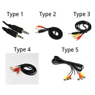 3.5mm Audio Line Cable Stereo Jack Male 1 to 2 RCA / 1 to 3 RCA / 2 RCA to 2 RCA / 3 RCA to 3 RCA / 