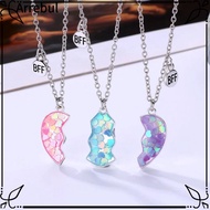 ARREBUL 3Pcs BFF Necklaces, Alloy Cute Matching Heart Pendant Necklace,  Friendship Jewelry Friendsh