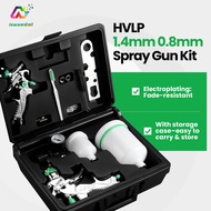 Nasedal HVLP 2-Spray Gun Kit Air Gravity Paint Gun 0.8mm 125ml 1.4mm 600ml Sprayer Gun with Air Regu