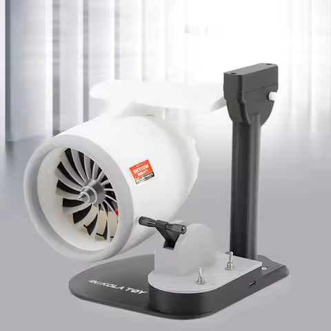 USB JetFan Desktop Turbofan Engine Fan Blue Light Upgraded Version with Humidifier and Blue Tail Lig