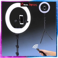 TaffSTUDIO Halo Lamp 18 Inch LEDRing Light 3xHolder + Remote JY-460B