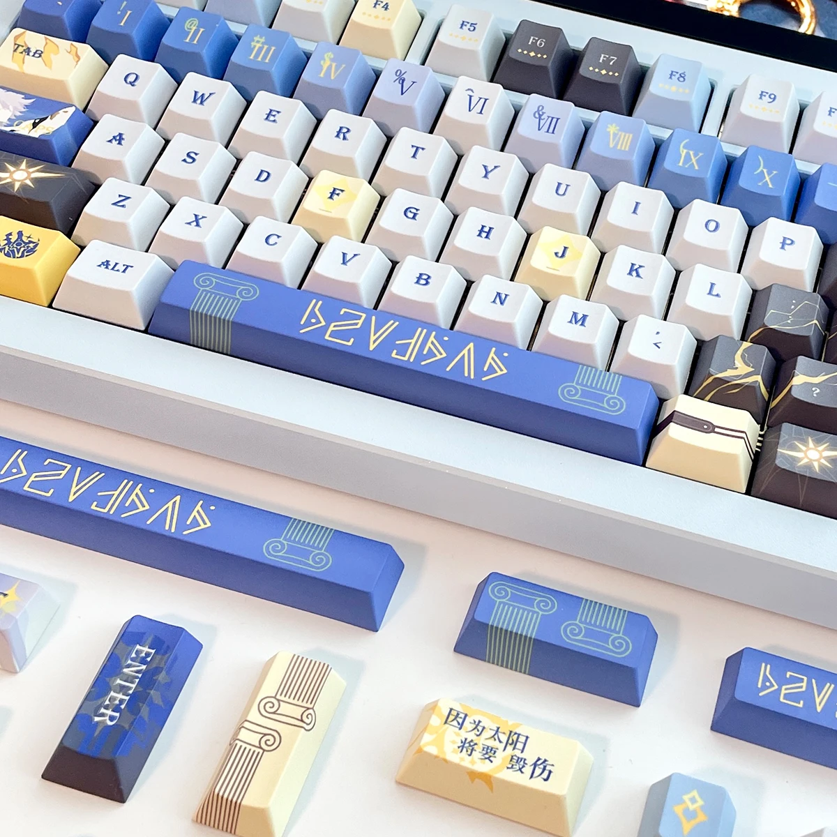 143 Keys Honkai: Star Rails Keycaps ลาย Phainon Keycap เกมอนิเมะ PBT สวิตช์ MX เชอร์รี่ย้อมสำหรับคีย