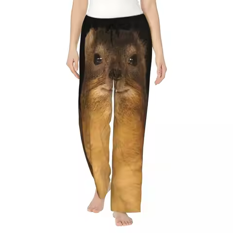 Custom Rock Hyrax Photo Dassie Vampire Potato Women Pajama Pants Lounge Sleep Sleepwear Bottoms with