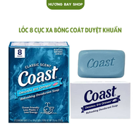 Lốc 8 cục Xà bông duyệt khuẩn coast Mỹ 113g