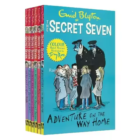 6 Books Enid Blyton The Secret Seven Adventure Detective Short Fiction Novel English Story Children'