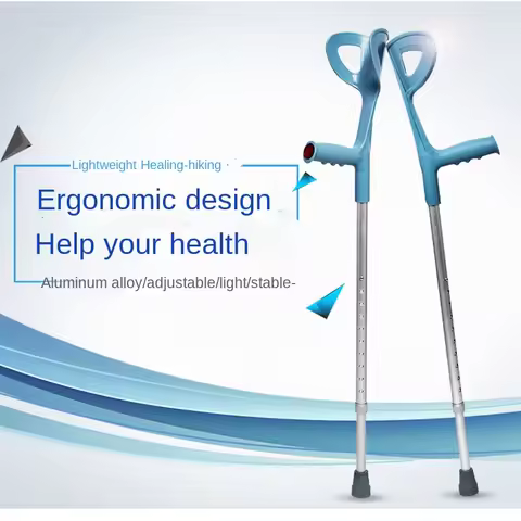 2 Pack Forearm Crutches for Adults, Adjustable Adult Crutches, Aluminum Crutches for Walking Aluminu