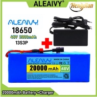 Aleaivy 48V 20Ah 13S3P 18650 lithium-ion battery pack electric bicycle/lithium-ion battery 2Acharger