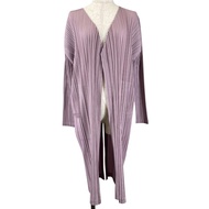 狀況極佳 ▲ 三宅一生 PP81-JA563 PLEATS PLEASE PLEASE 長款開襟衫，淺紫色，3 碼，日本製造，正品，女款。
