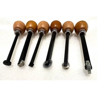 6pcs Printmaking Woodcut Copperplate Engrave Etching Print Emboss Roulette Wheel Tool