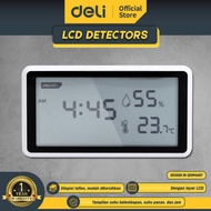 Deli LCD Detectors / Jam Meja LCD Digital Tampilan Suhu DL336001