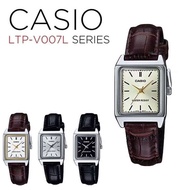 Casio Watches Ready Stock Retro Trend Quartz Leather Strap Women's Casio Small Square Watch Black Brown