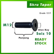 M12 HEXAGON SOCKET CSK ALLEN KEY SCREW