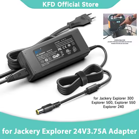 24V 90W Charger for Jackery Explorer 500 300 E300 E500 550 E550 Portable Power Station Solar Generat