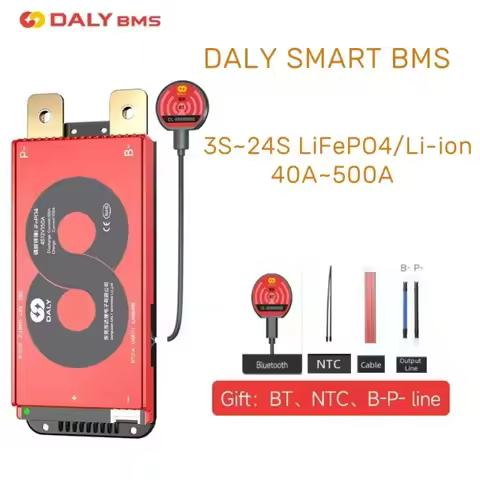 12V~72V Daly Smart Li-ion LiFePO4 BMS 3S 4S 7S 8S 10S 12S 13S 14S 15S 16S 17S 20S 24S 40A To 500A Bl